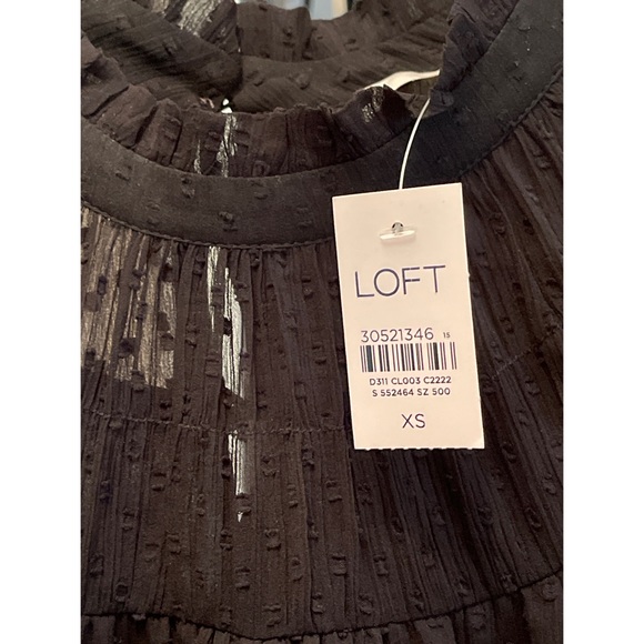 New Loft Sheer Long Sleeve Blouse - Picture 2 of 9